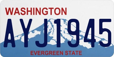 WA license plate AYJ1945