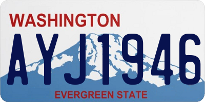 WA license plate AYJ1946