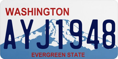 WA license plate AYJ1948