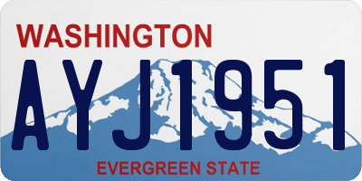 WA license plate AYJ1951