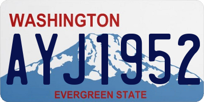 WA license plate AYJ1952