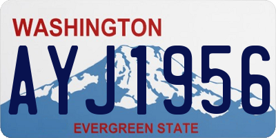 WA license plate AYJ1956