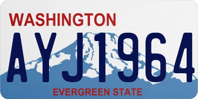 WA license plate AYJ1964