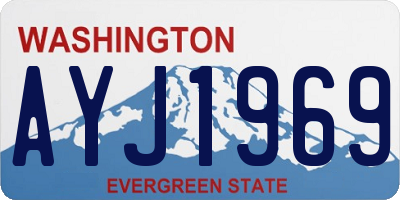 WA license plate AYJ1969