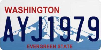 WA license plate AYJ1979