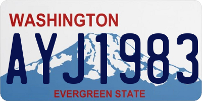WA license plate AYJ1983