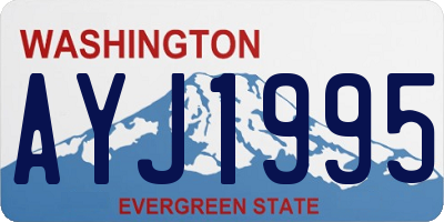 WA license plate AYJ1995