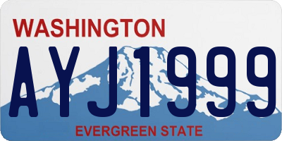 WA license plate AYJ1999