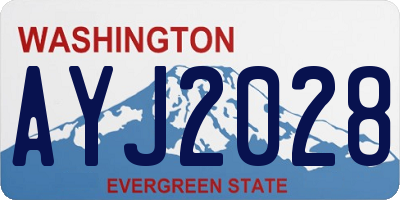 WA license plate AYJ2028