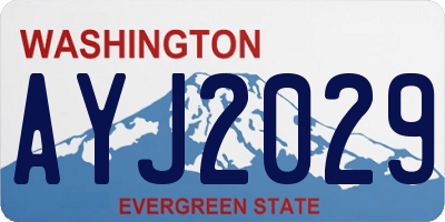 WA license plate AYJ2029