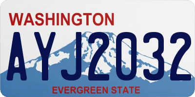 WA license plate AYJ2032