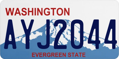 WA license plate AYJ2044