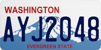 WA license plate AYJ2048