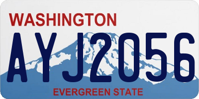 WA license plate AYJ2056