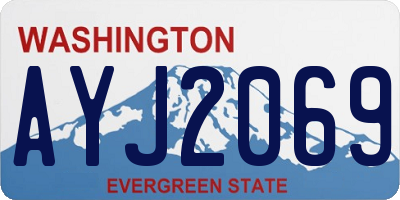 WA license plate AYJ2069