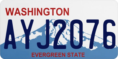 WA license plate AYJ2076