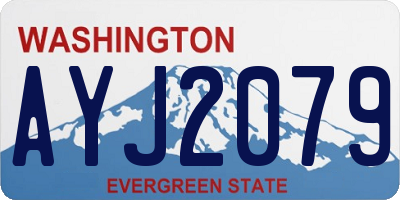 WA license plate AYJ2079
