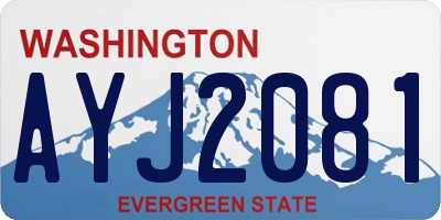 WA license plate AYJ2081