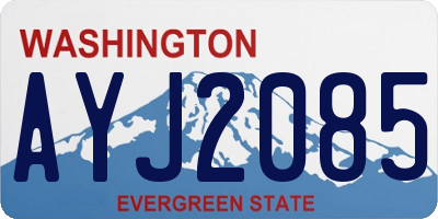 WA license plate AYJ2085
