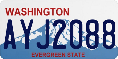 WA license plate AYJ2088