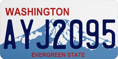 WA license plate AYJ2095