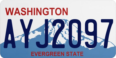 WA license plate AYJ2097