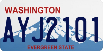 WA license plate AYJ2101