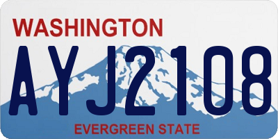 WA license plate AYJ2108