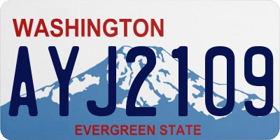 WA license plate AYJ2109