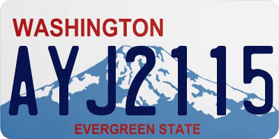 WA license plate AYJ2115