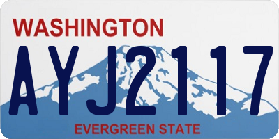 WA license plate AYJ2117