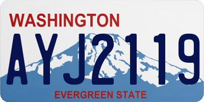 WA license plate AYJ2119