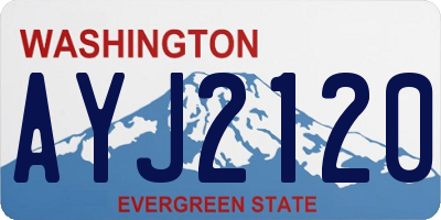 WA license plate AYJ2120