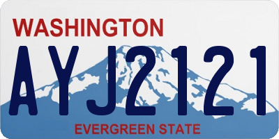 WA license plate AYJ2121