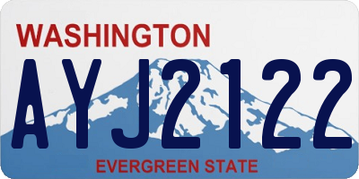 WA license plate AYJ2122