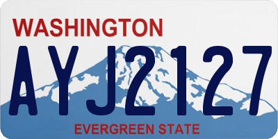 WA license plate AYJ2127