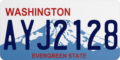 WA license plate AYJ2128