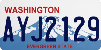 WA license plate AYJ2129