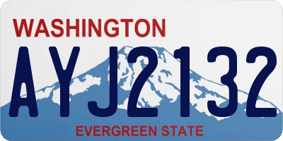 WA license plate AYJ2132