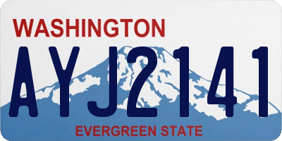 WA license plate AYJ2141