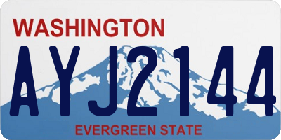 WA license plate AYJ2144