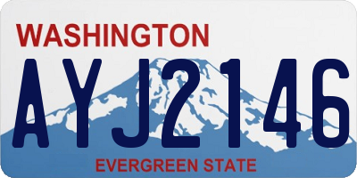 WA license plate AYJ2146