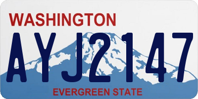 WA license plate AYJ2147