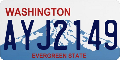 WA license plate AYJ2149