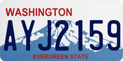 WA license plate AYJ2159