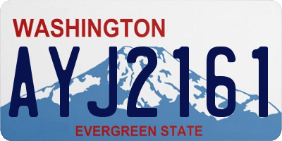 WA license plate AYJ2161