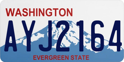 WA license plate AYJ2164