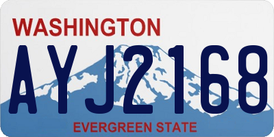 WA license plate AYJ2168