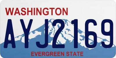 WA license plate AYJ2169