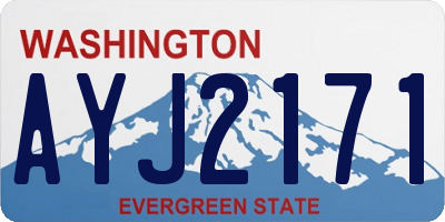 WA license plate AYJ2171
